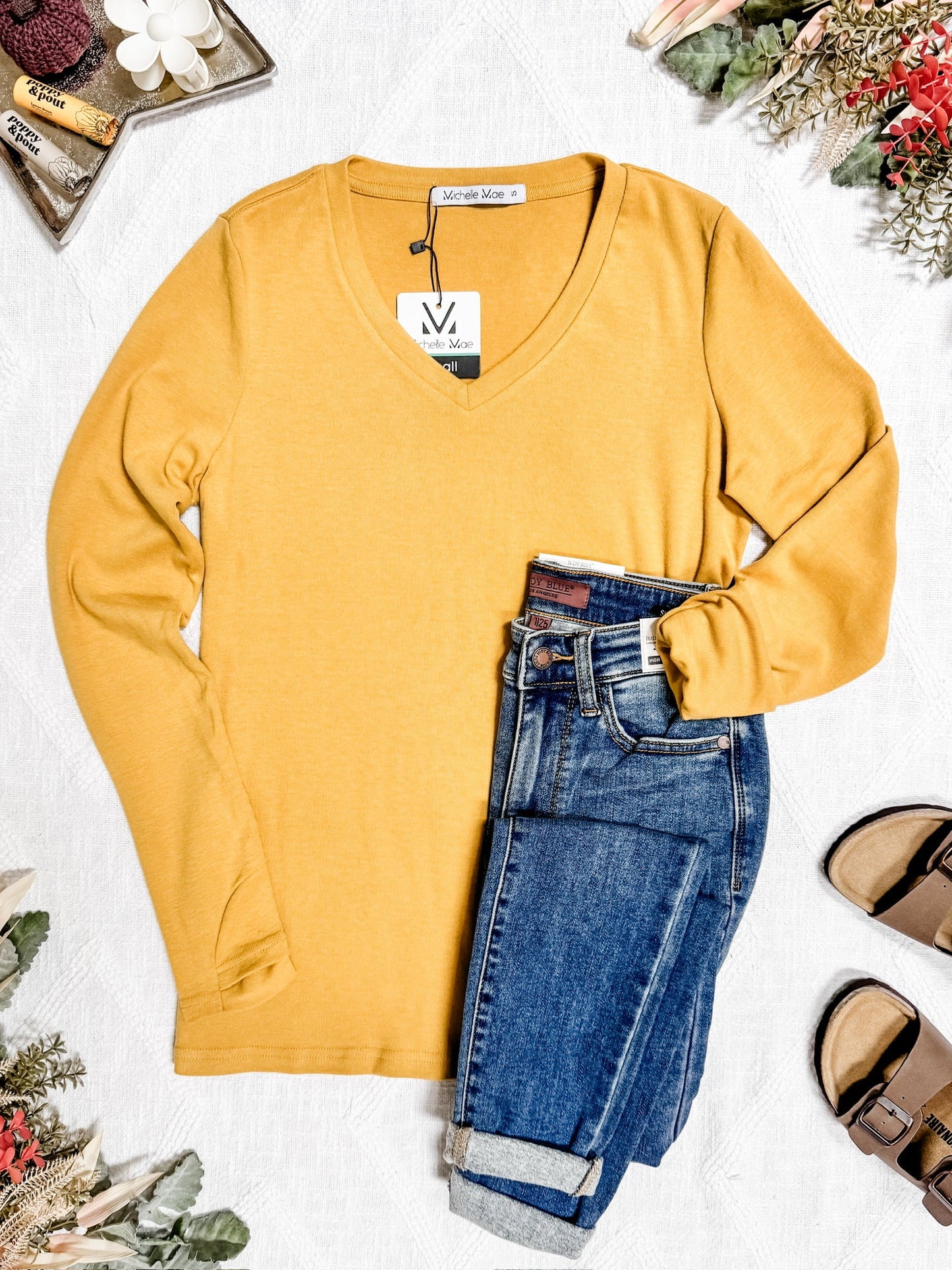 IN STOCK Leah Long Sleeve Top - Mustard