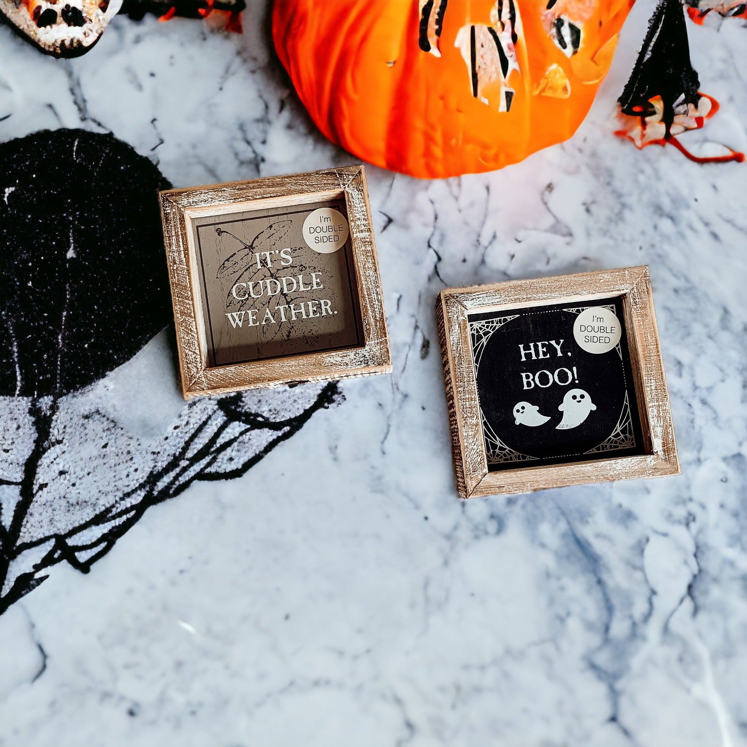 Ghost Home Decorations, Modern Cute Halloween Signs with Sayings