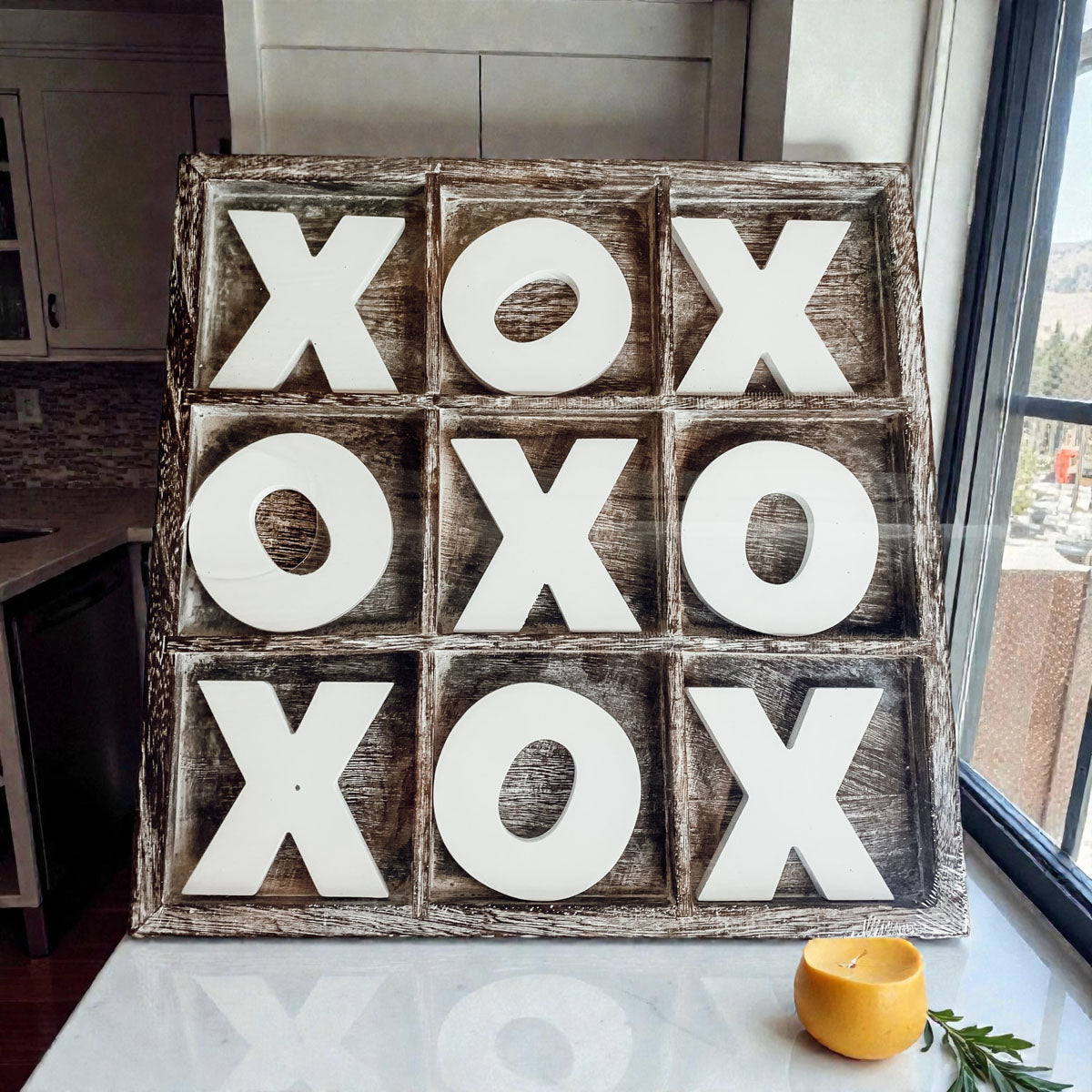 Farmhouse style wooden game tic tac toe removable pieces
Handmade rustic tic tac toe board game USA crafted
Wooden farmhouse game board XO rustic table decor
Distressed finish tic tac toe board wooden farmhouse
Rustic wooden XO game board for shelf display
Farmhouse tic tac toe game rustic wood home accent
Handcrafted wooden game board tic tac toe rustic style