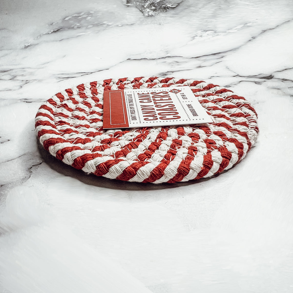 Candy Cane Coaster 4pk