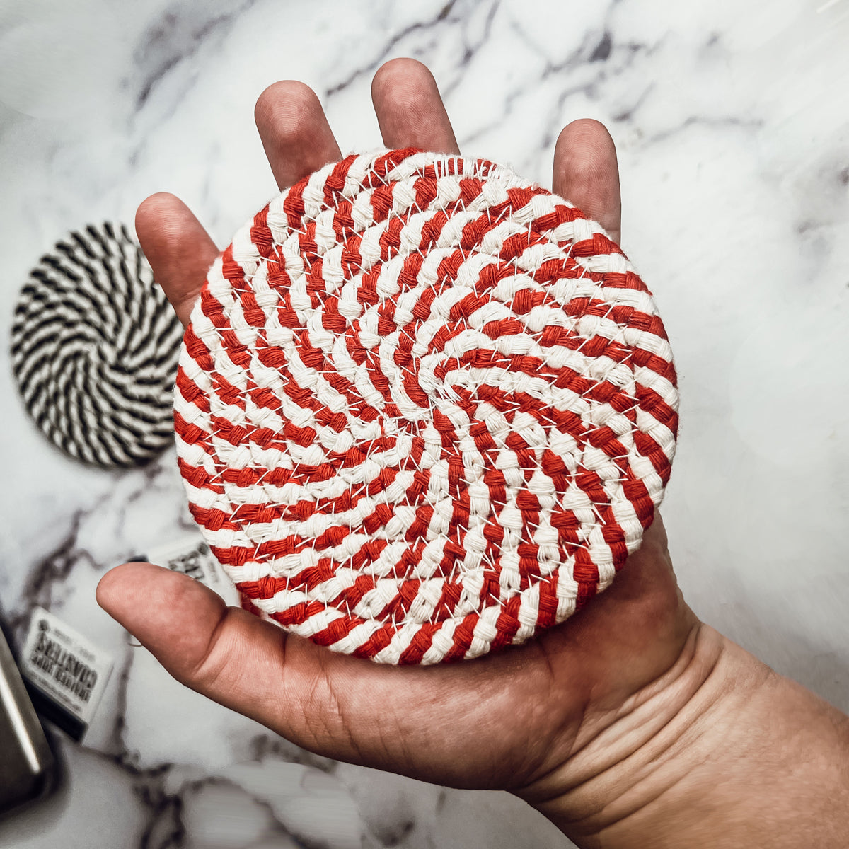 Candy Cane Coaster 4pk