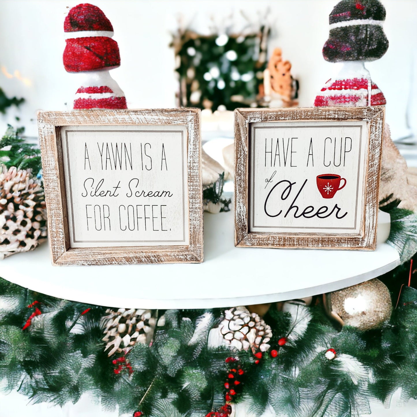 Funny Christmas Coffee Bar Signs