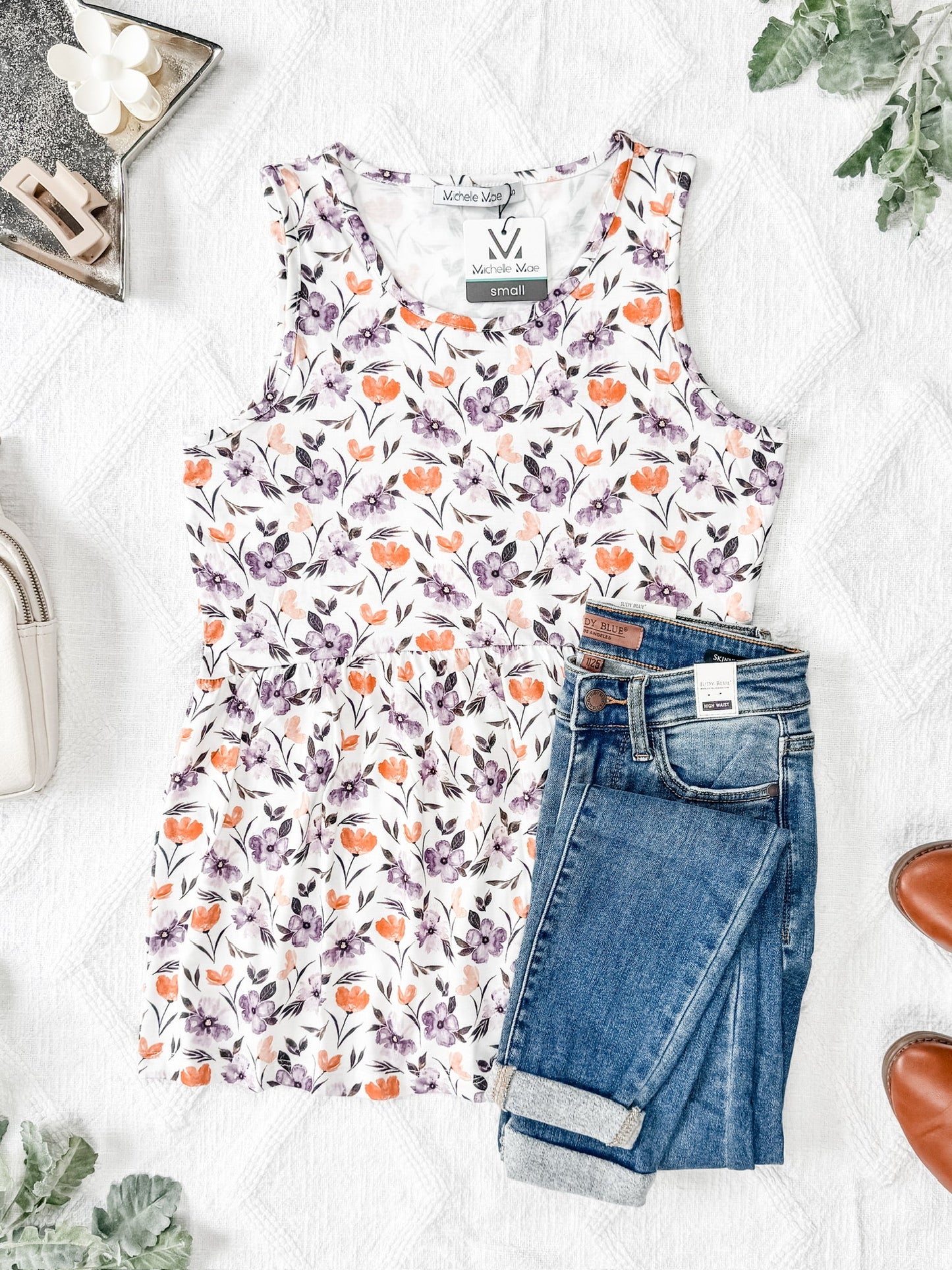 IN STOCK Renee Ruffle Tank - Harvest Floral