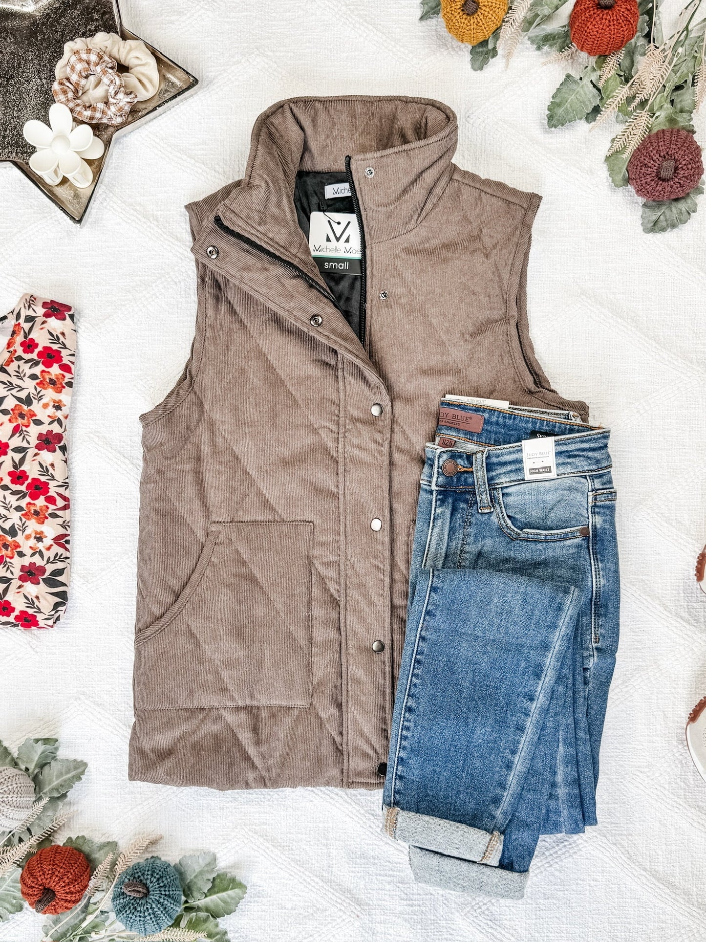 IN STOCK Corduroy Vest - Mocha