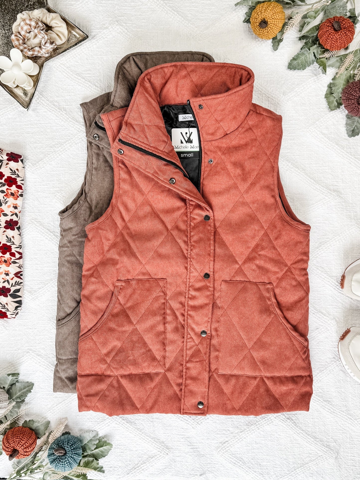 IN STOCK Corduroy Vest - Mocha