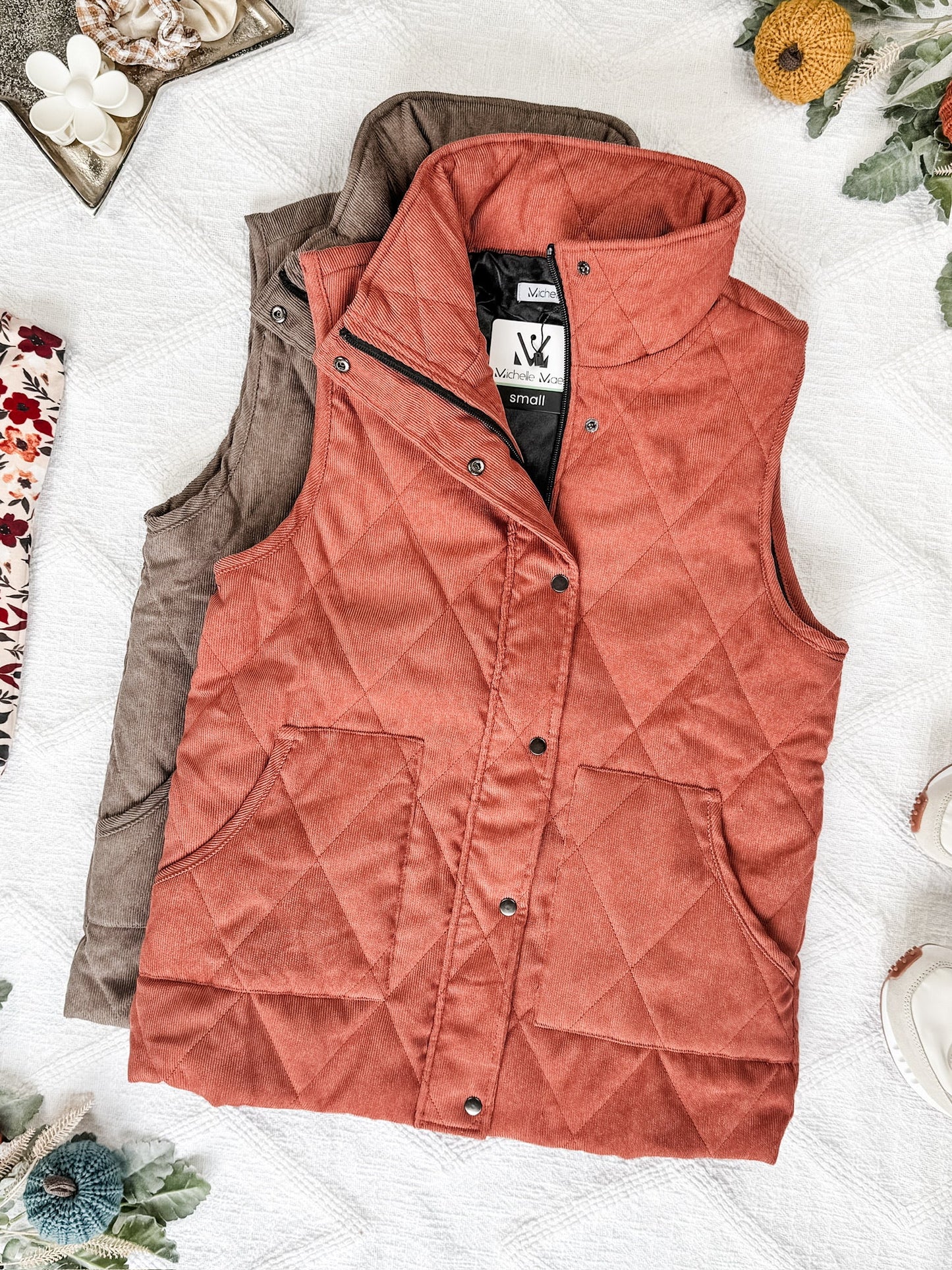 IN STOCK Corduroy Vest - Mocha