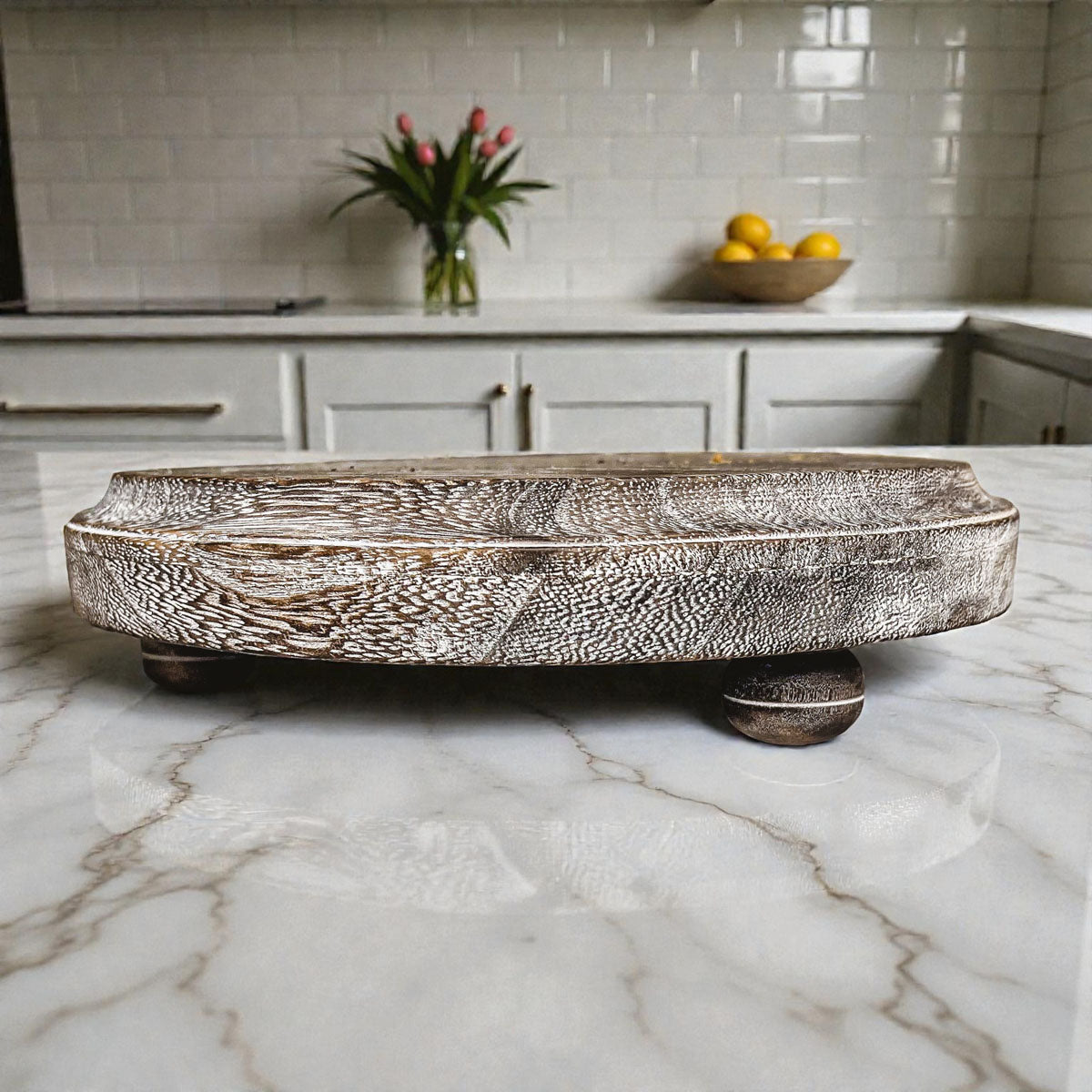 Shabby chic elevated display
Coastal farmhouse wooden riser
Industrial rustic pedestal tray
Elevated jewelry display tray
Wooden candle holder with feet
Small plant stand pedestal tray
Raised perfume bottle organizer