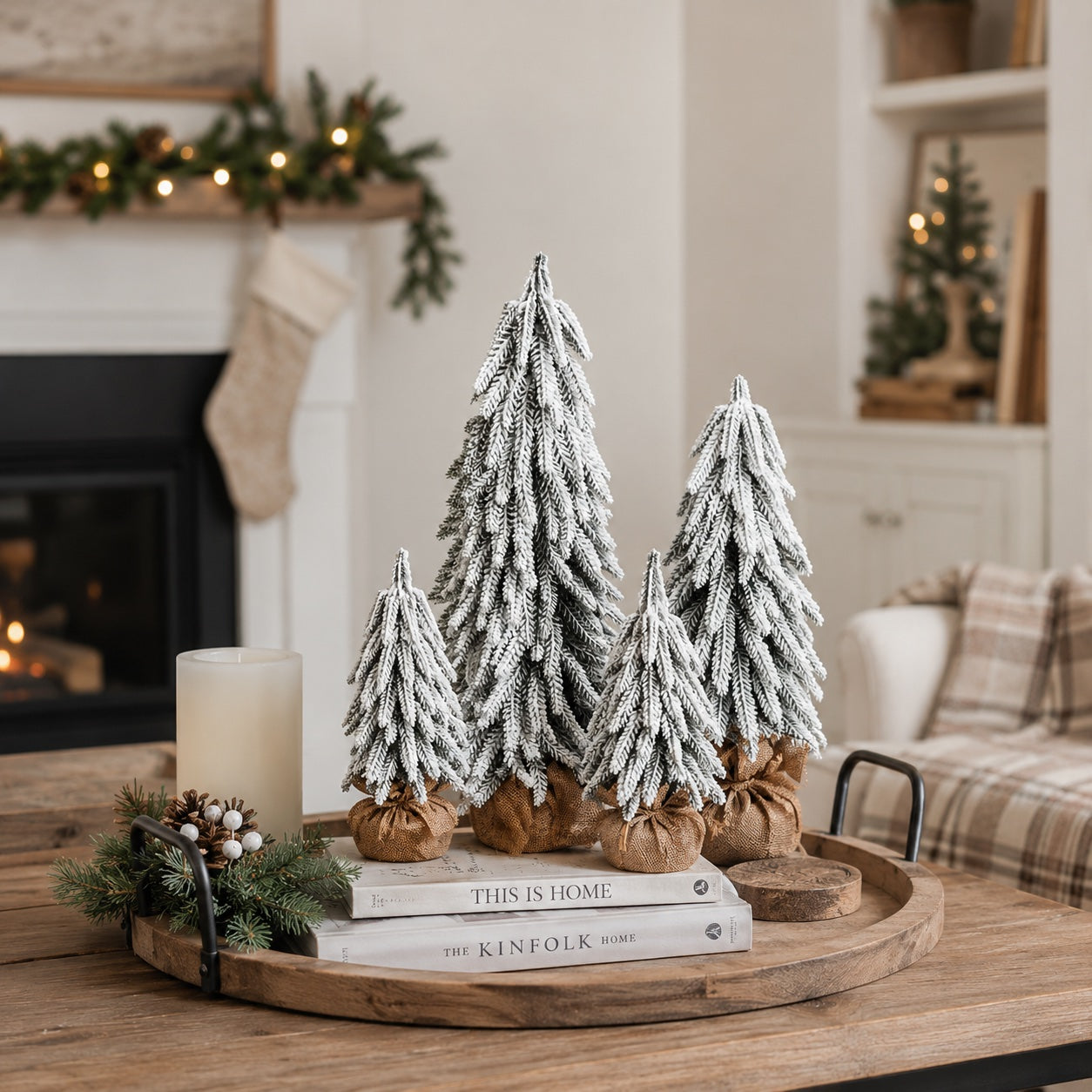 Snow Christmas Trees 4pk