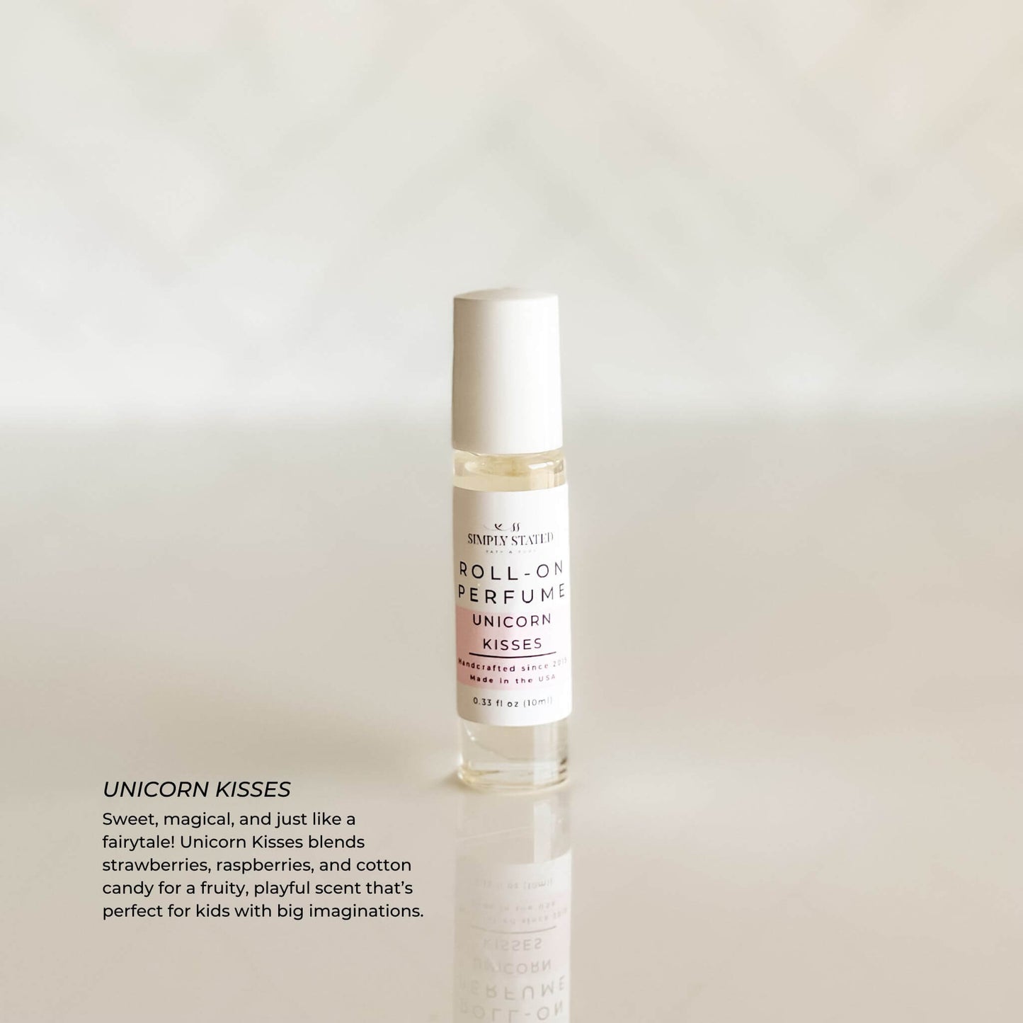 A sweet, playful kids’ roll-on perfume with strawberry, raspberry, and cotton candy scents, ideal for imaginative kids.