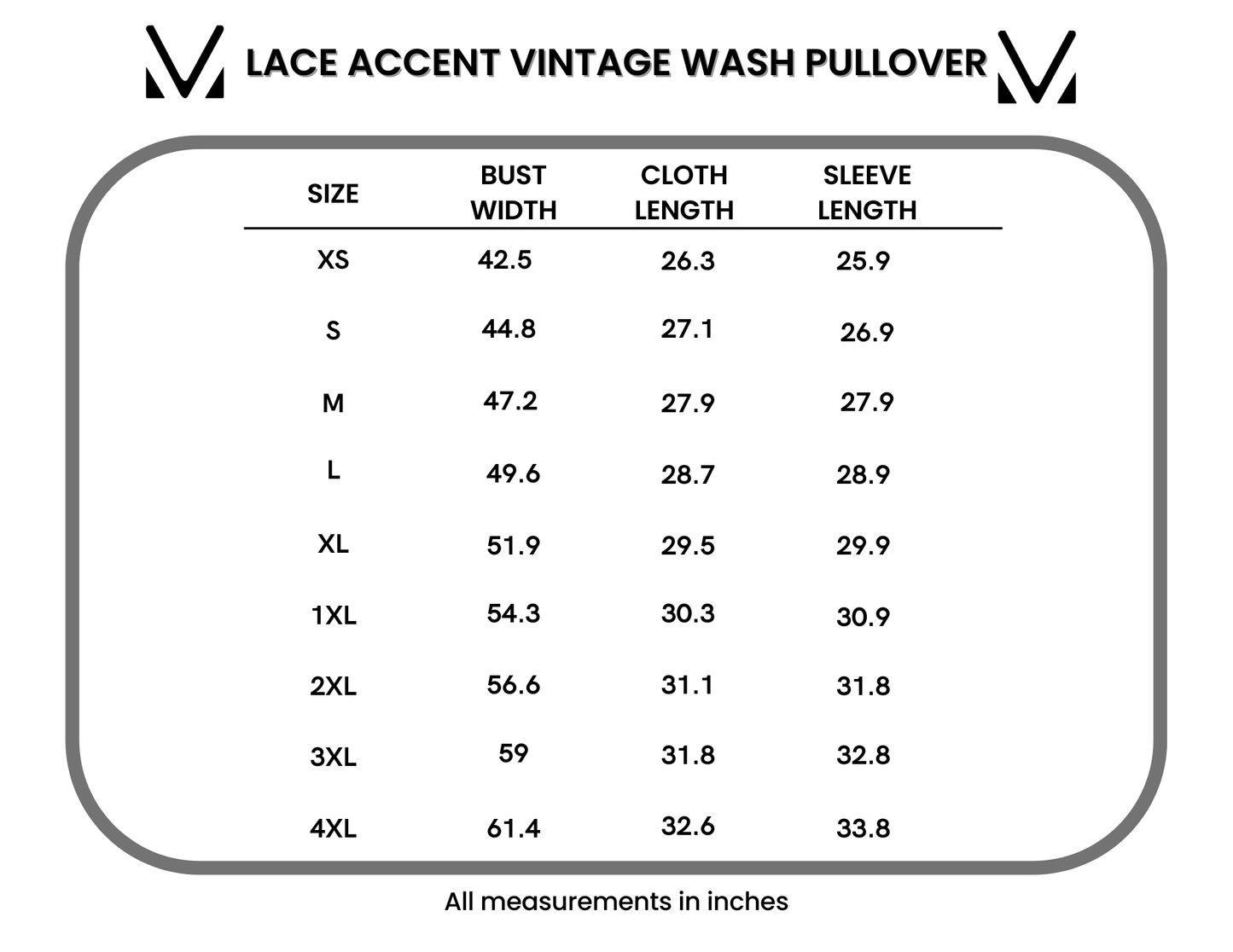 IN STOCK Lace Accent Vintage Wash Pullover - Brown