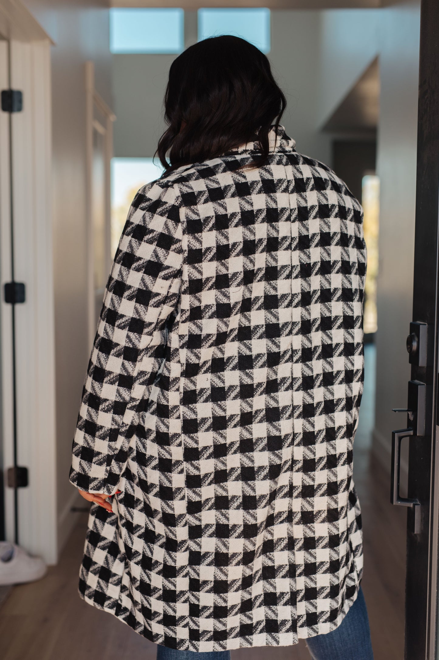 Monochromatic Moment Houndstooth Coat