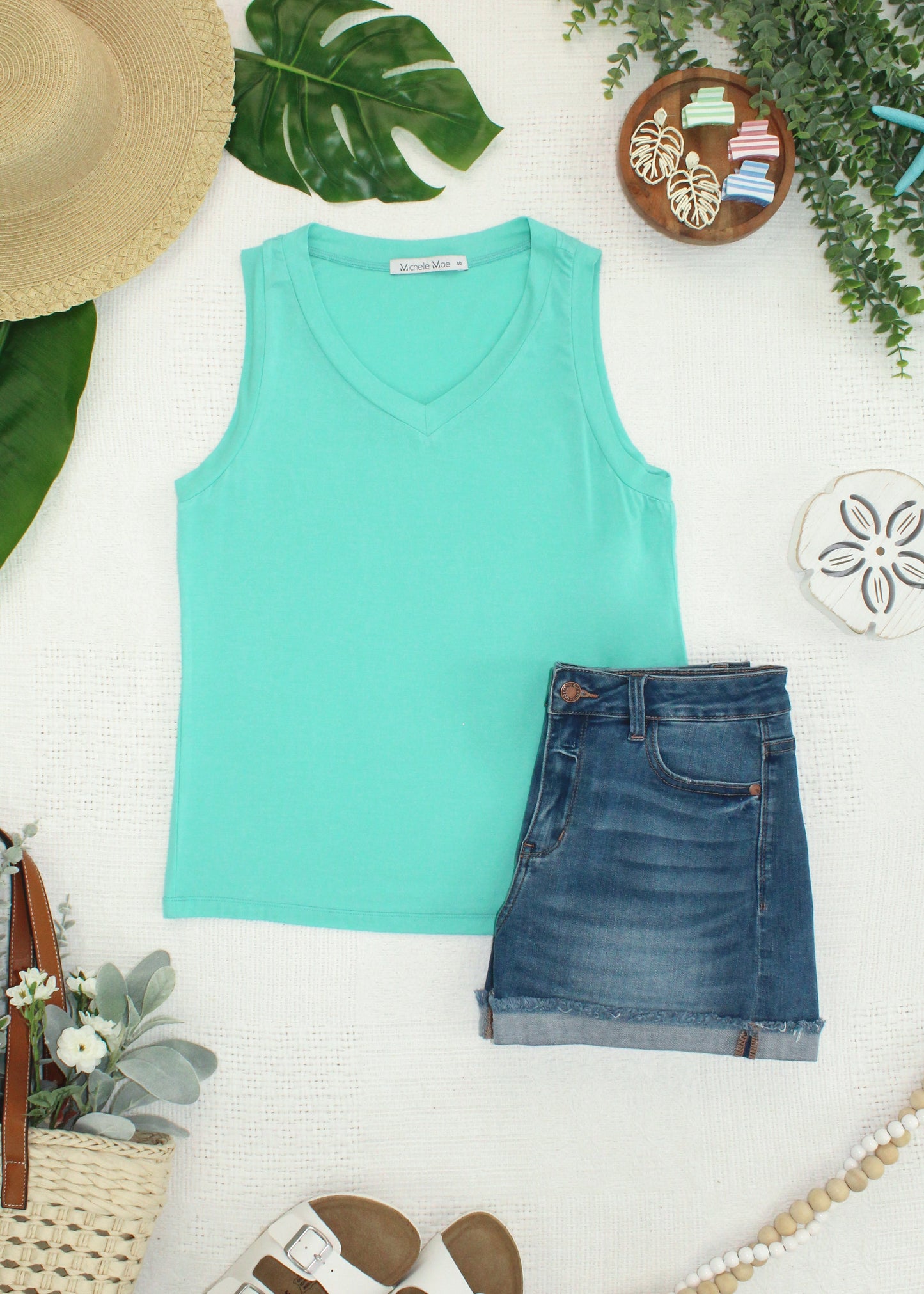 IN STOCK Noelle Tank - Turquoise