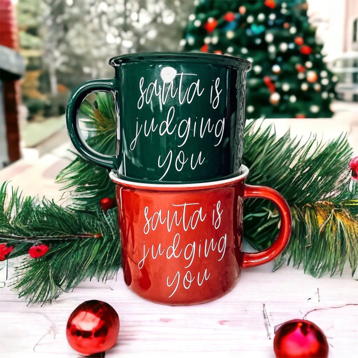 Santa is Judging Mug