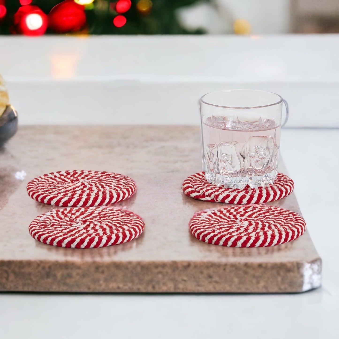 Candy Cane Coaster 4pk