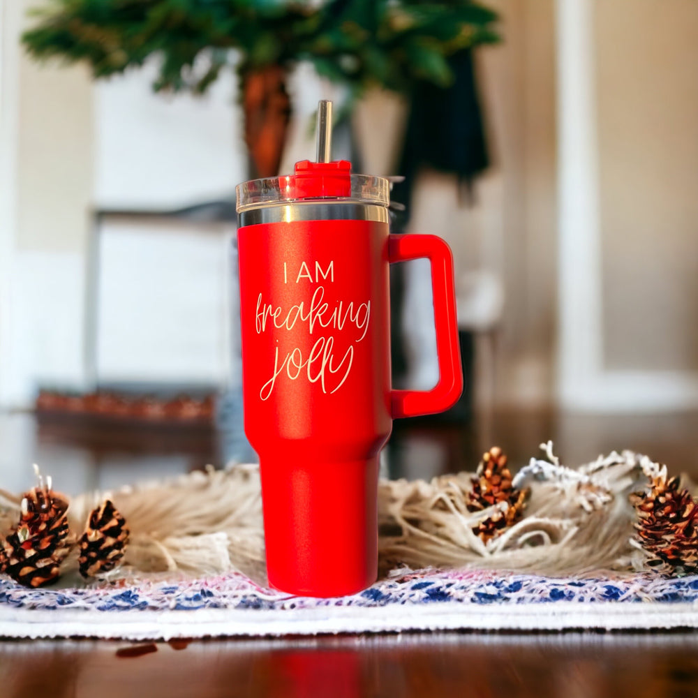 Funny holiday mugs, red christmas mug