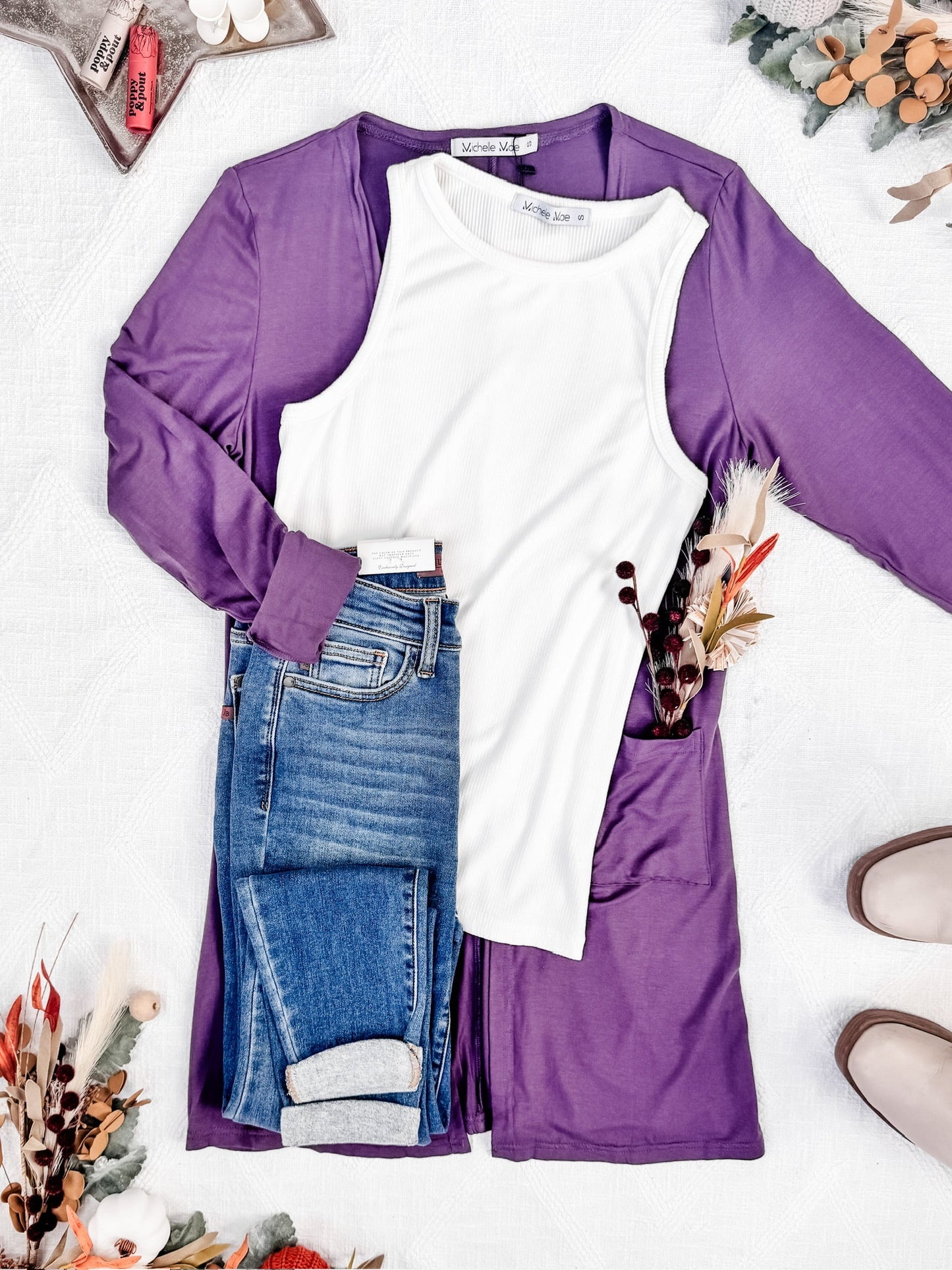 IN STOCK Classic Cardigan - Purple