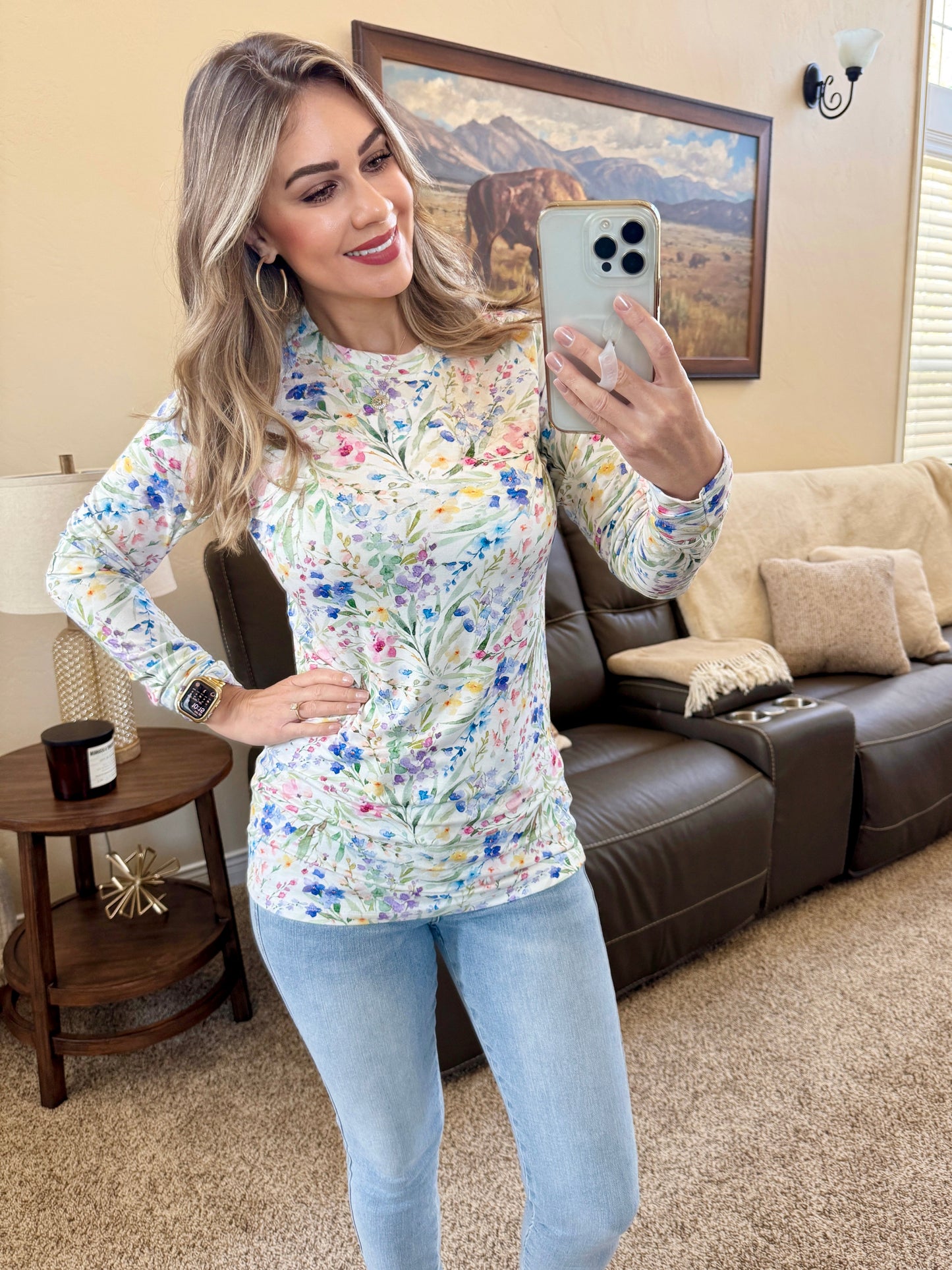 IN STOCK Blair Long Sleeve Top - Cottage Floral