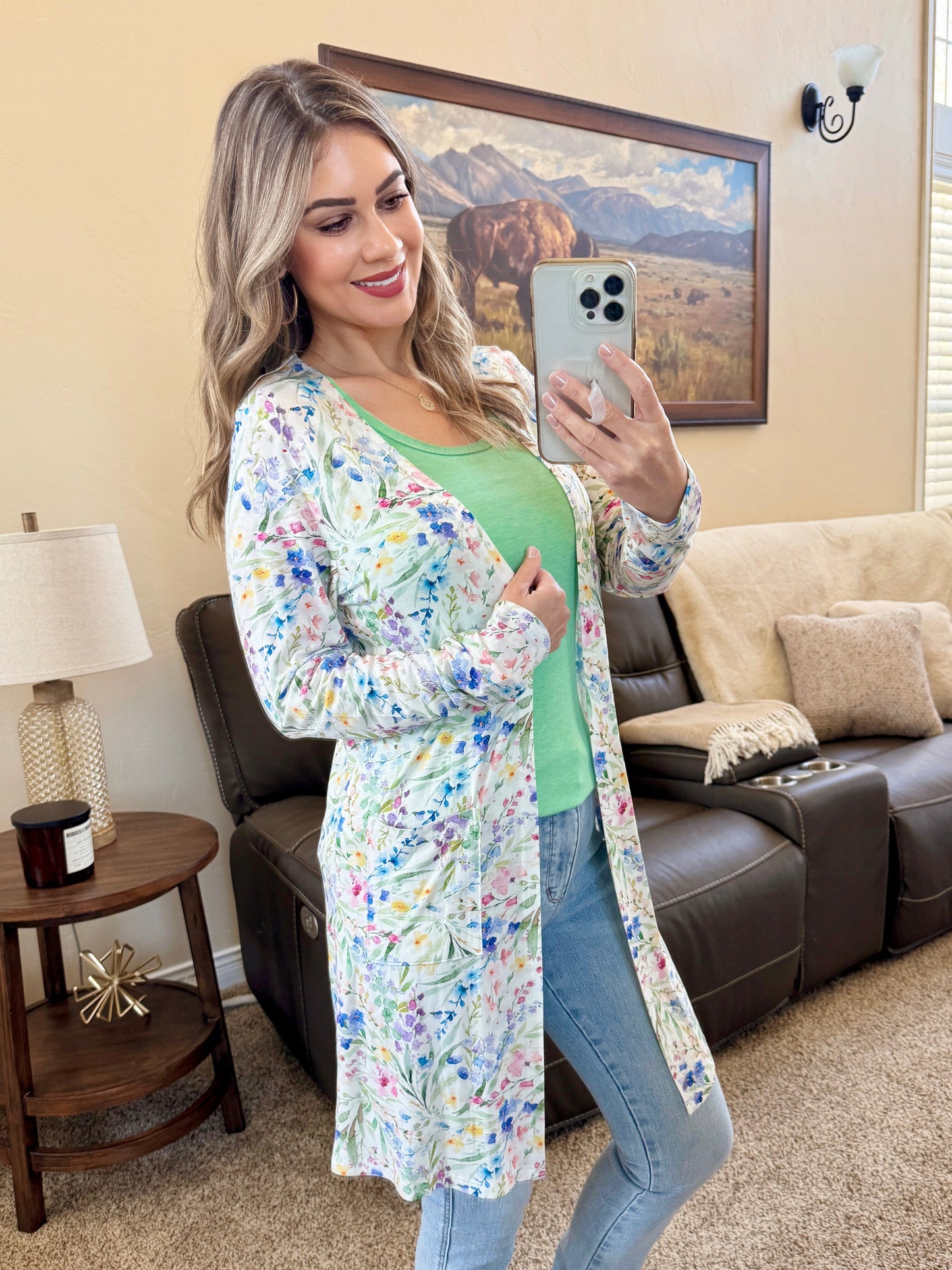 IN STOCK Classic Cardigan - Cottage Floral