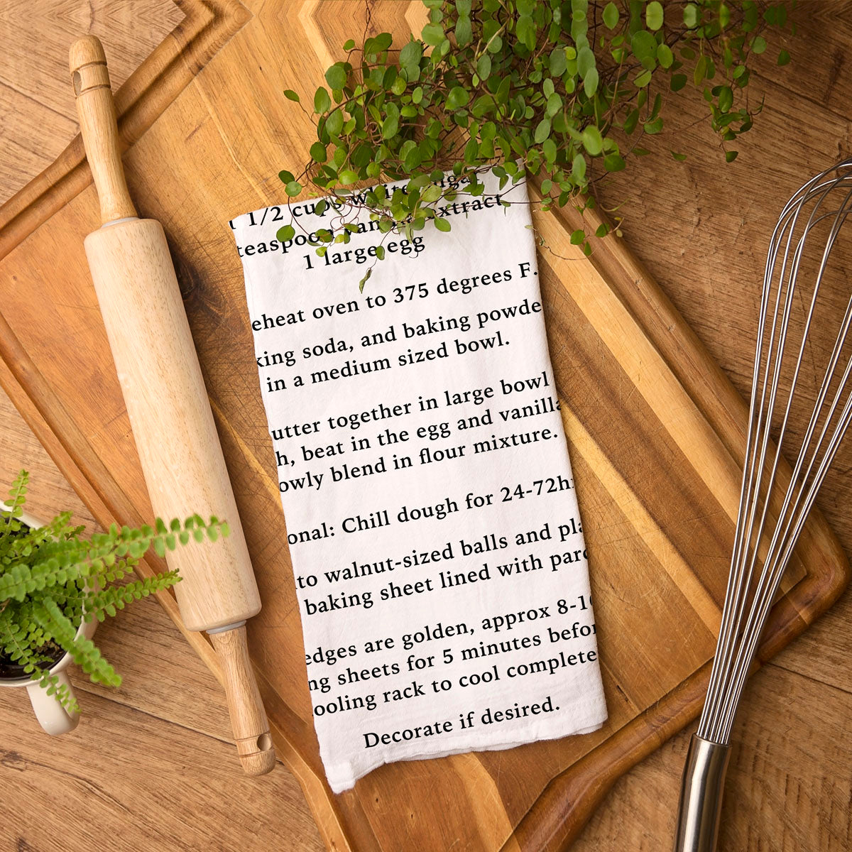 Holiday Cookie Recipe Towel