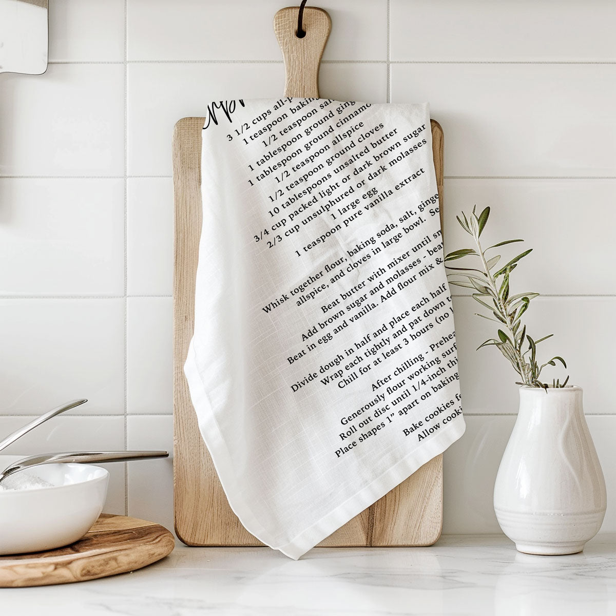 Holiday Cookie Recipe Towel