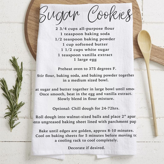 Holiday Cookie Recipe Towel