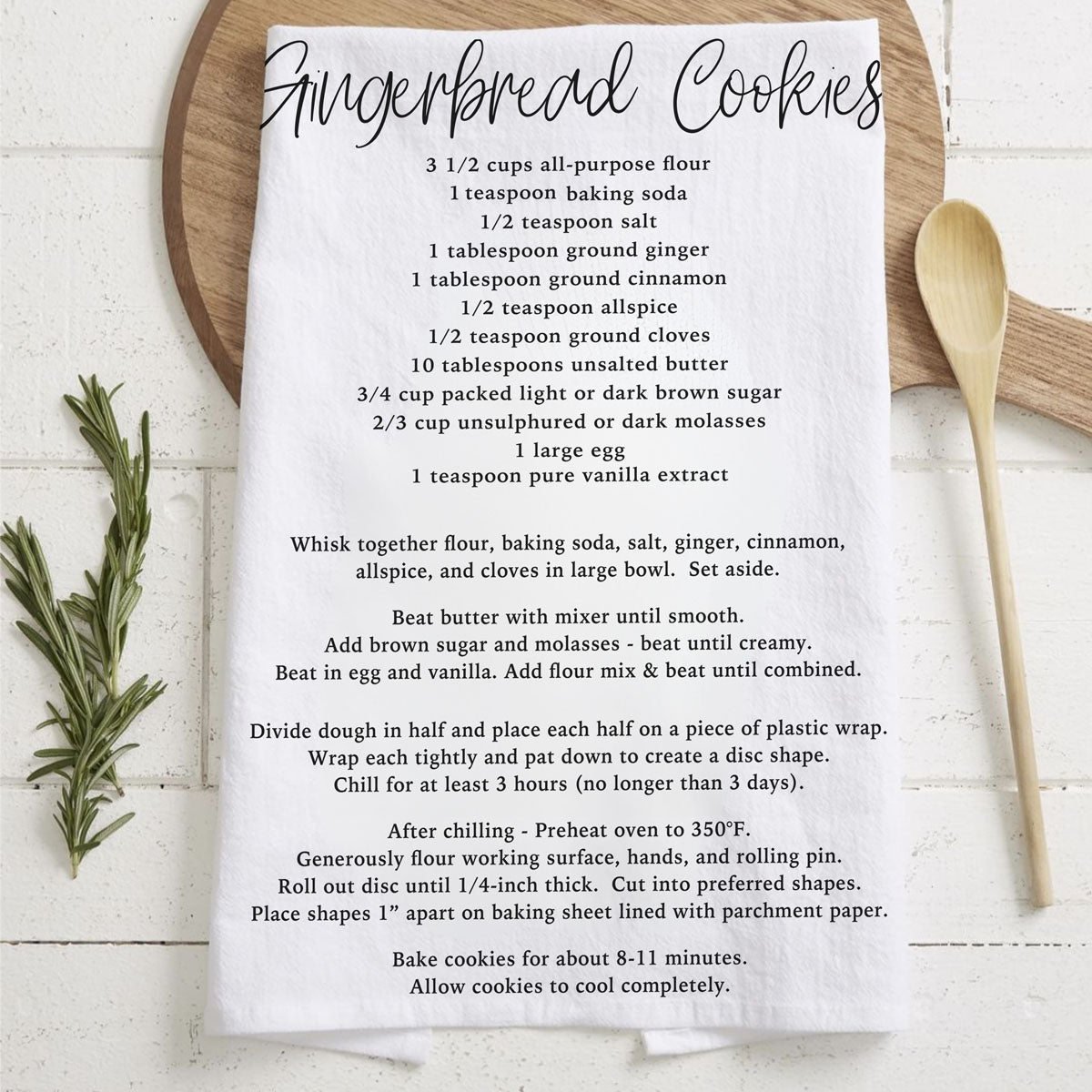 Holiday Cookie Recipe Towel