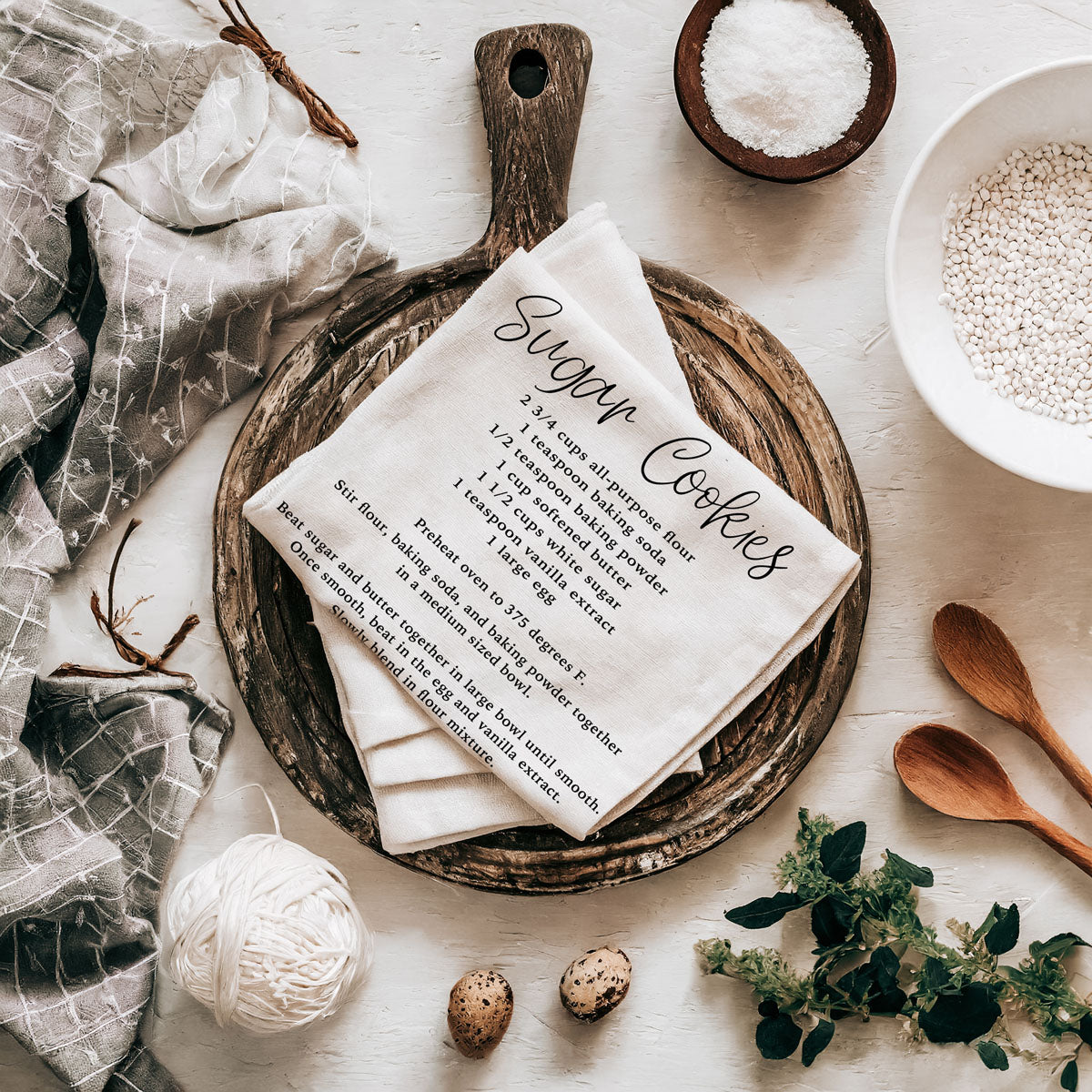 Holiday Cookie Recipe Towel