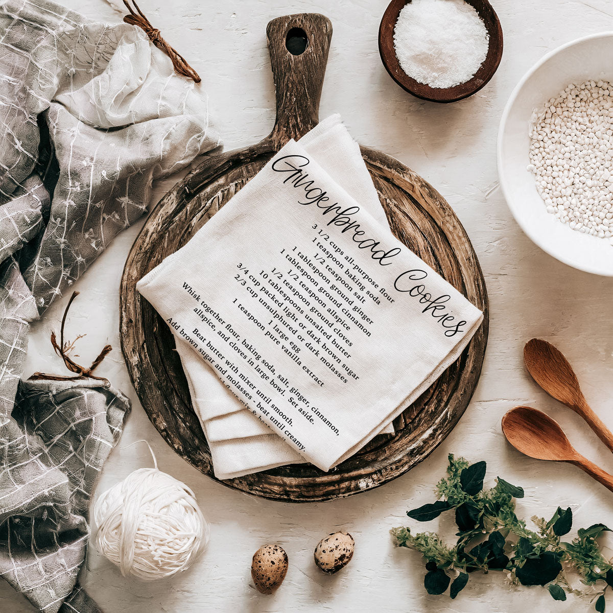 Holiday Cookie Recipe Towel