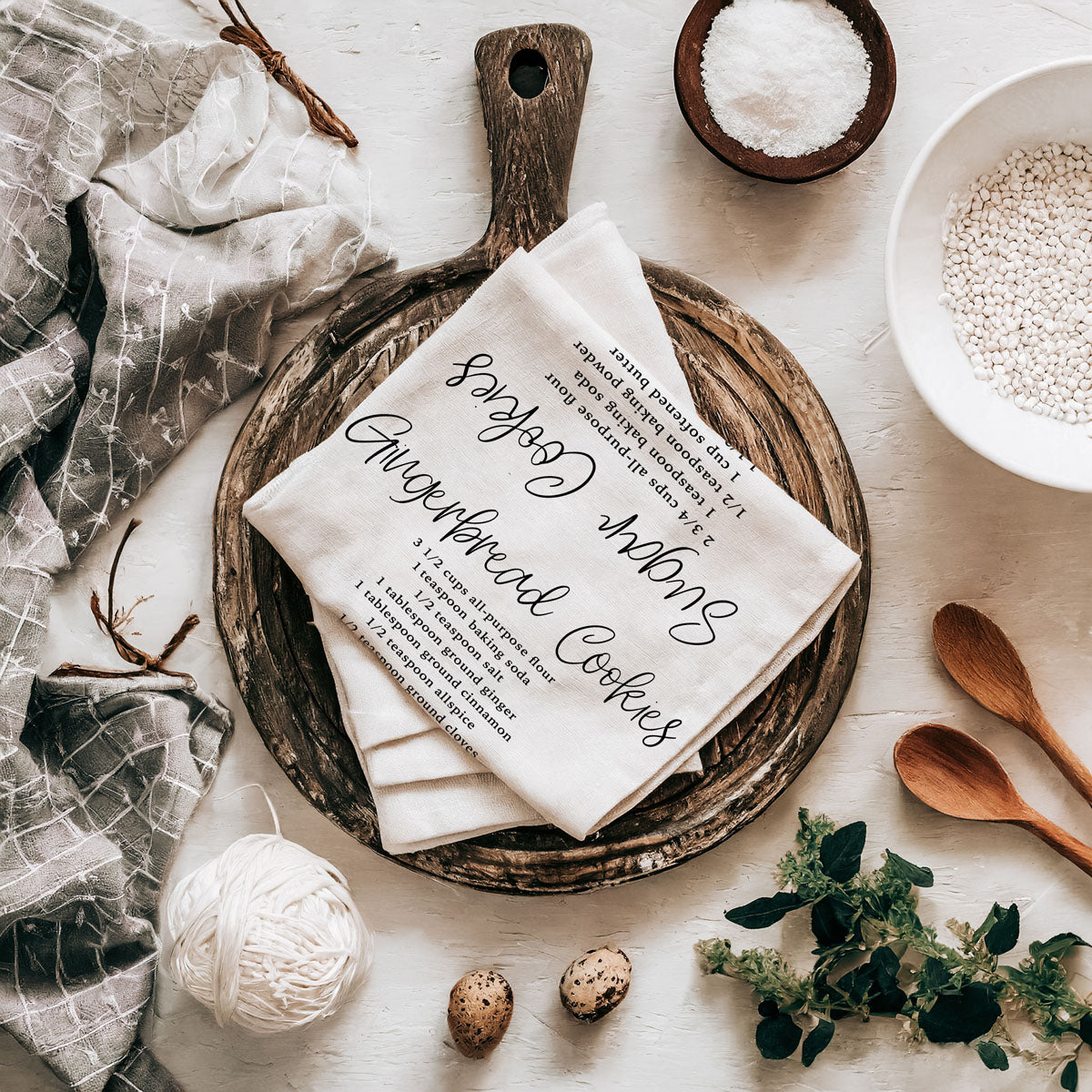 Holiday Cookie Recipe Towel