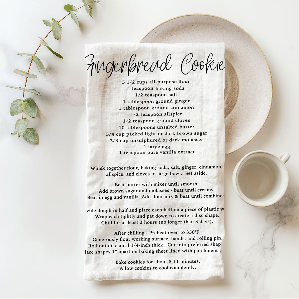 Holiday Cookie Recipe Towel