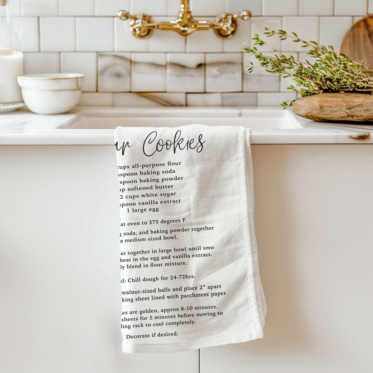 Holiday Cookie Recipe Towel