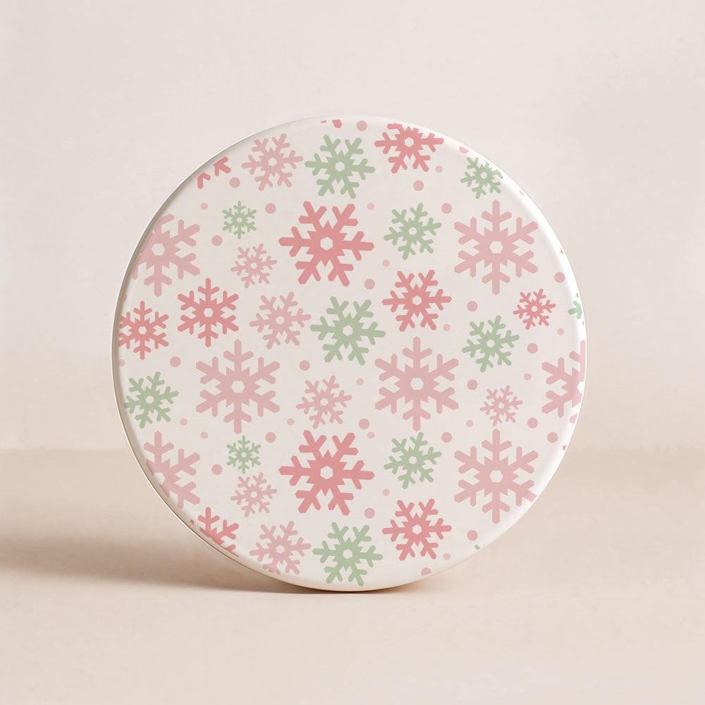 Pink Snowflake Christmas Decorations
pink Green Snowflake Gift Ideas
Snowflake Christmas ceramic coaster
Pastel snowflake holiday coaster
Winter snowflake drink coaster
Pink Christmas snowflake decor
Winter wonderland ceramic coaster
Snowflake coffee table decoration
Cozy winter decor ceramic coaster
Christmas snowflake gift idea