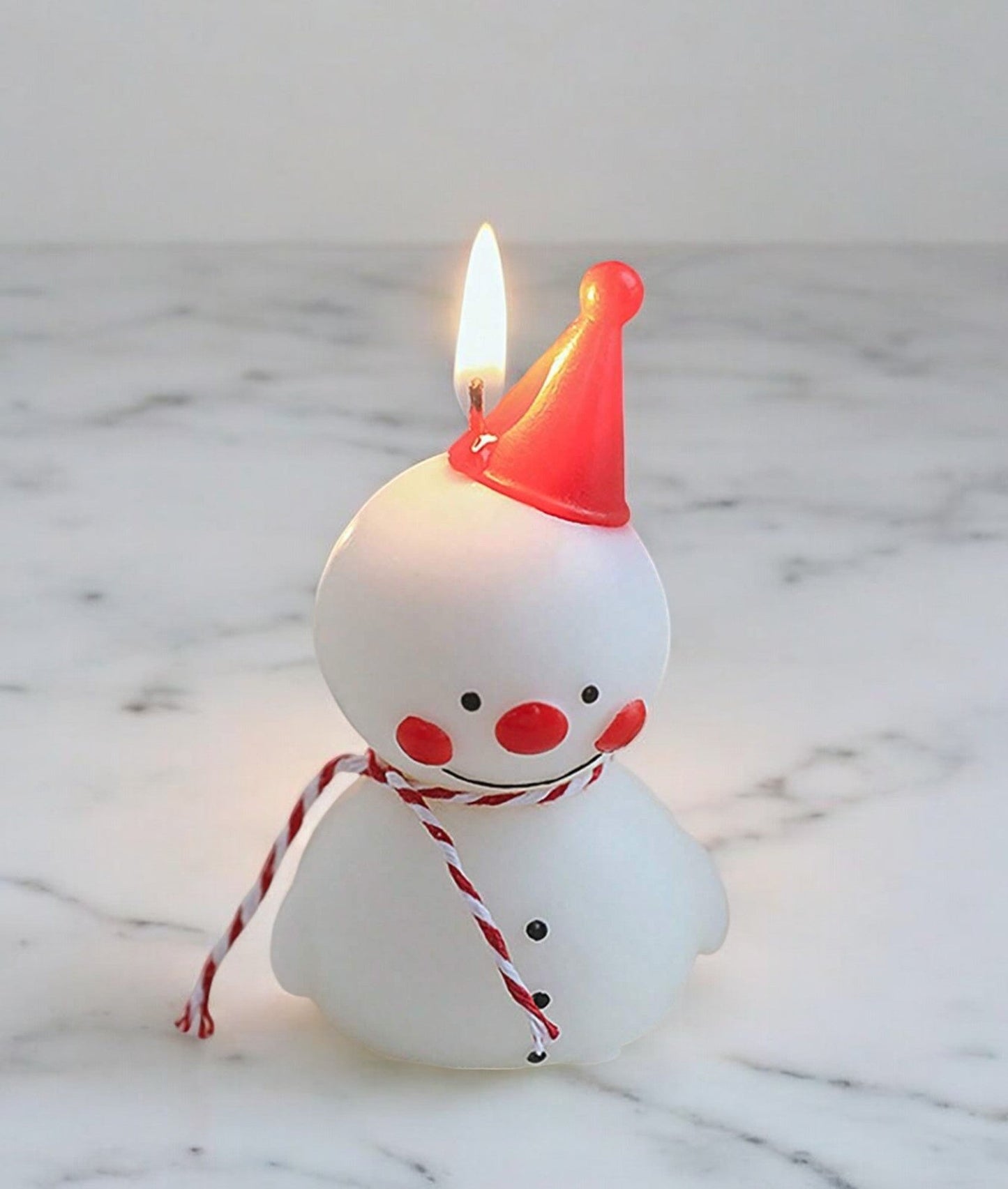 Snowman Paraffin Candle