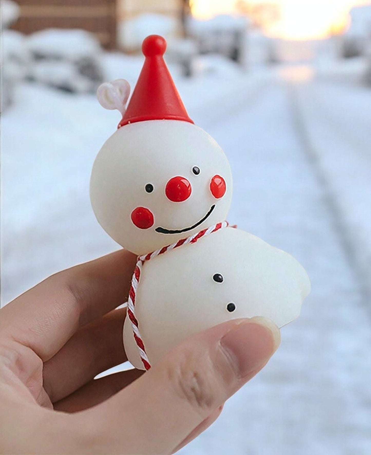 Snowman Paraffin Candle