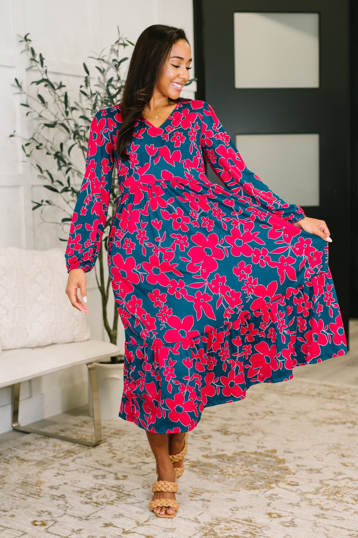 She's Just the Girl for Me V-Neck Dress