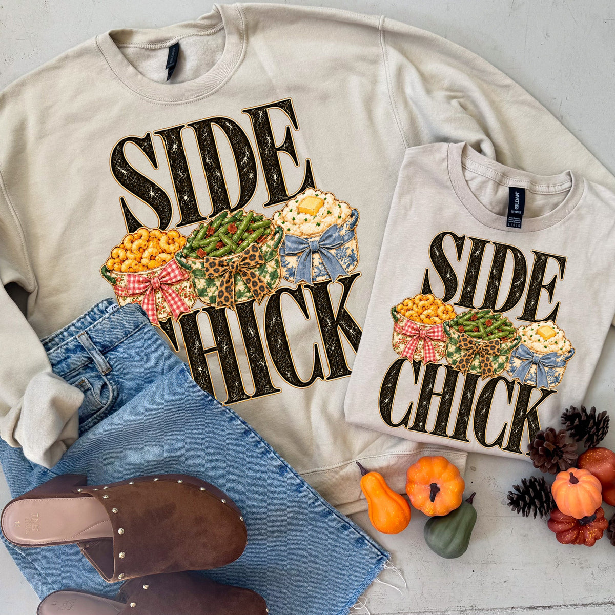 Side Chick Tee & Sweatshirt