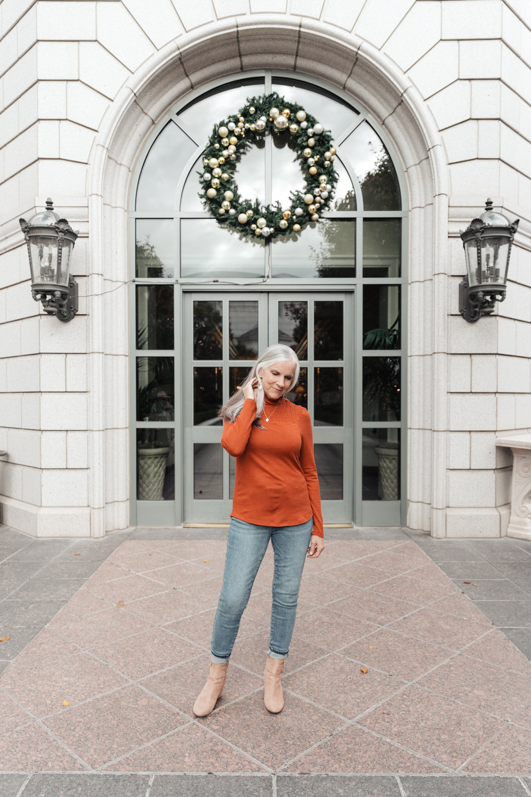 Stylin Girl Turtleneck in Rust