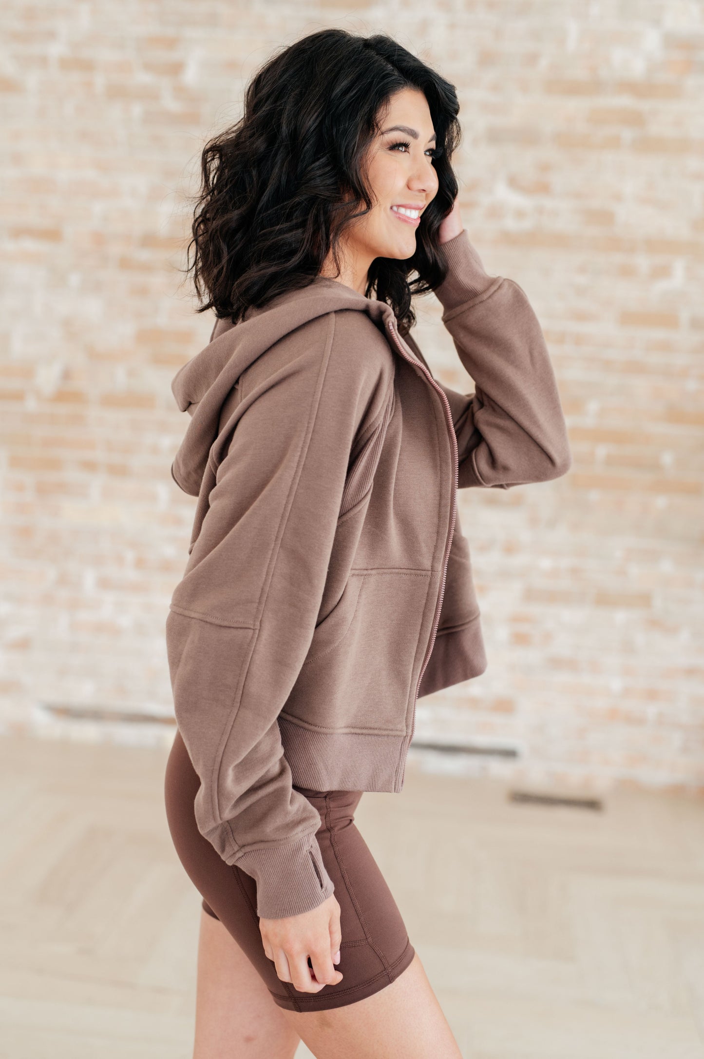 Sun or Shade Zip Up Jacket in Smokey Brown