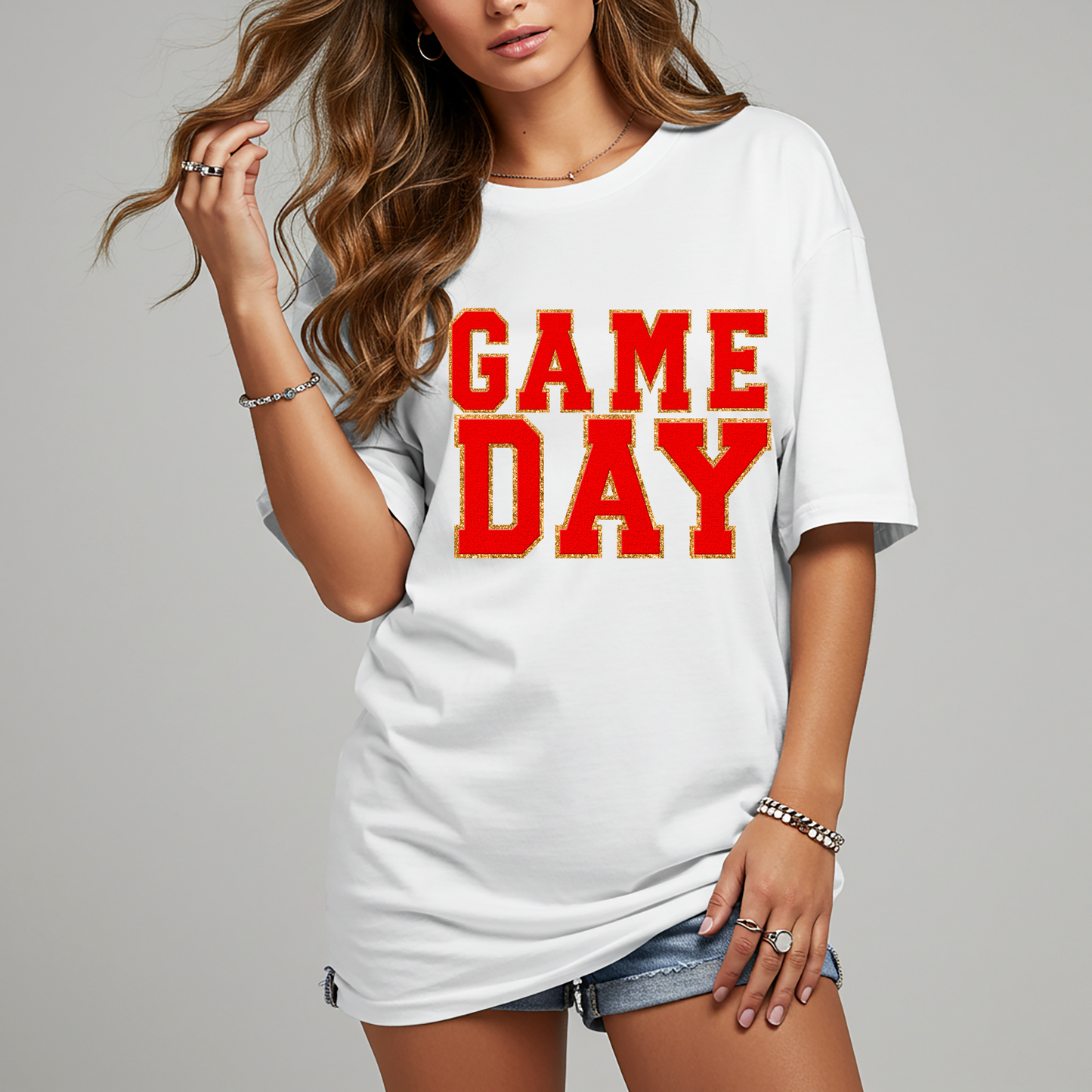 Game Day White Graphic Tee in Multiple Colors