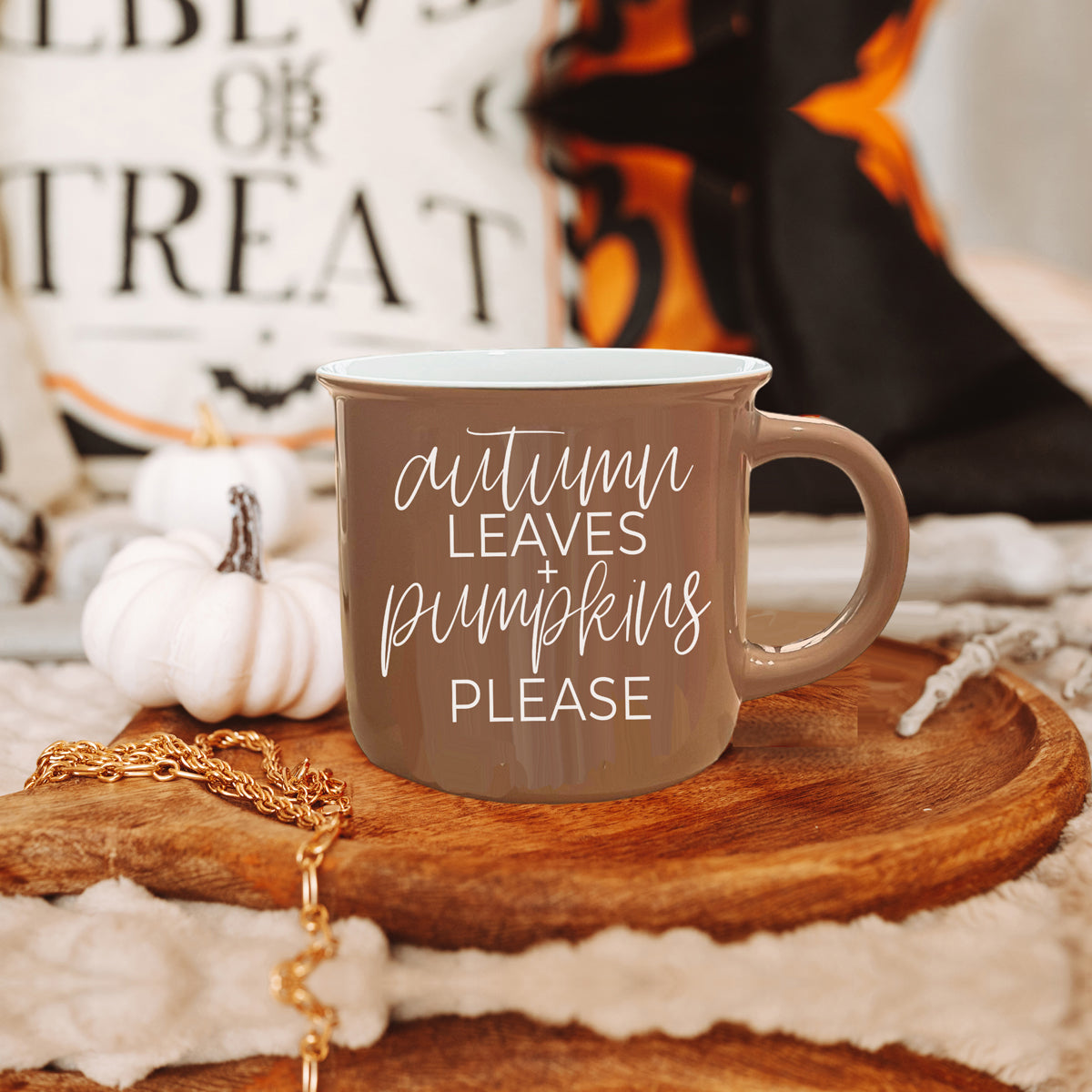 Brown Fall themed Coffee Mug Ceramic