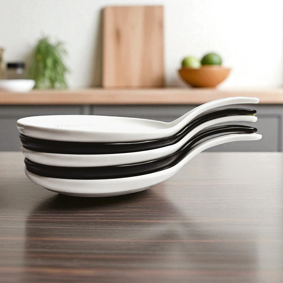 Modern kitchen organization
Sleek cooking accessories
Clean line kitchen decor
Modern farmhouse tools