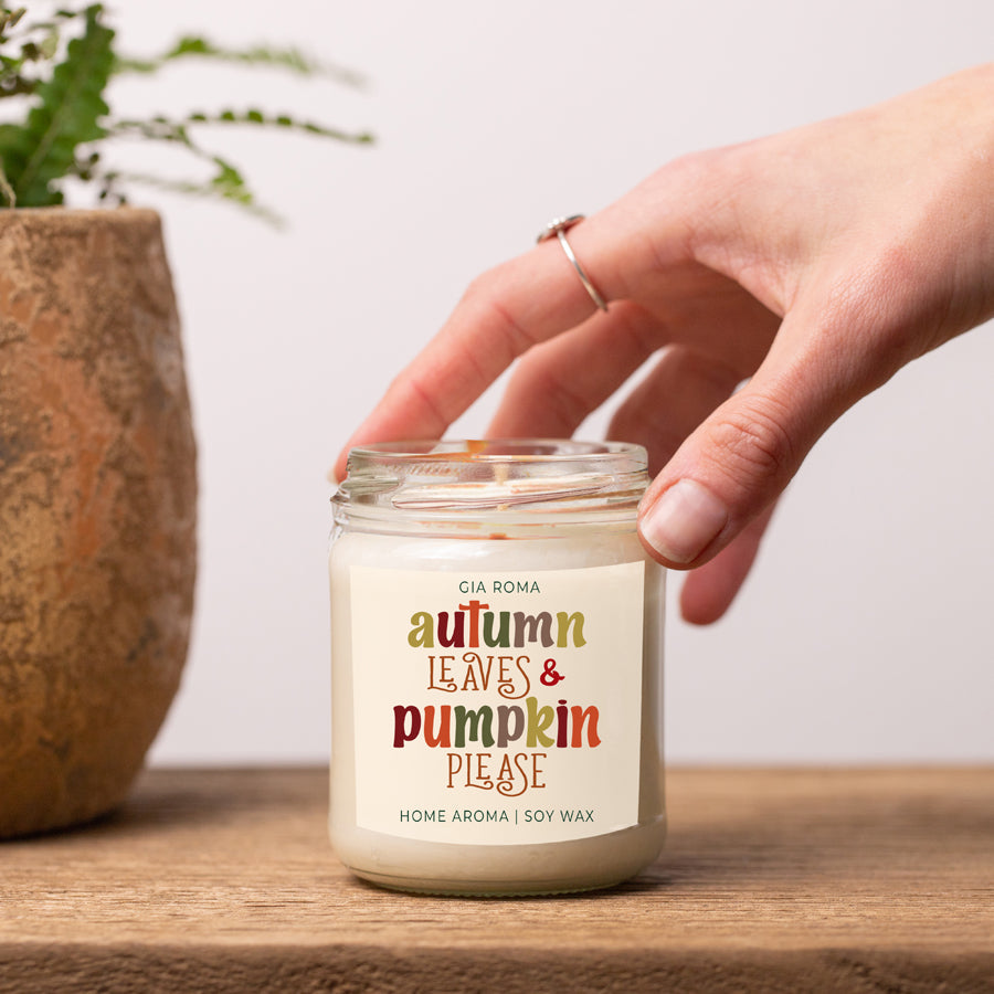Handmade Fall Candles with Pumpkin in it