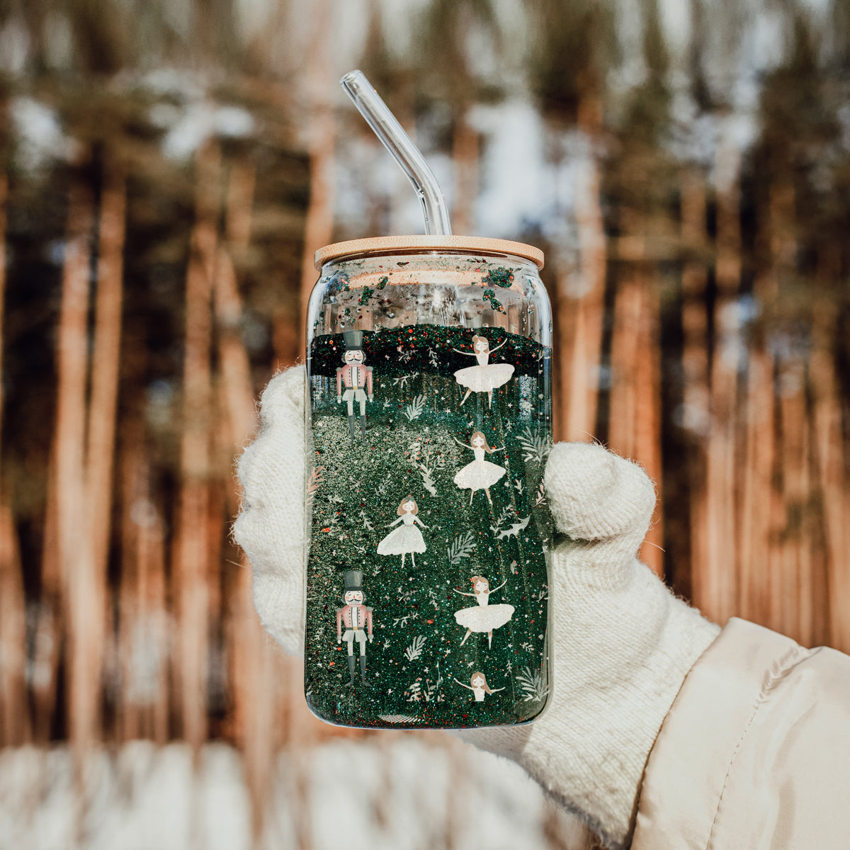 Trendy Christmas gifts nutcracker ballerina glass tumbler 17oz - Holiday pastel drinkware bamboo lid
Cute Christmas drinkware pastel nutcracker glass tumbler 17oz - Holiday ballerina coffee cup bamboo lid