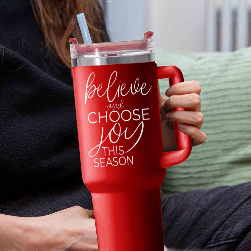 Christmas Tumblers with Motivational quotes