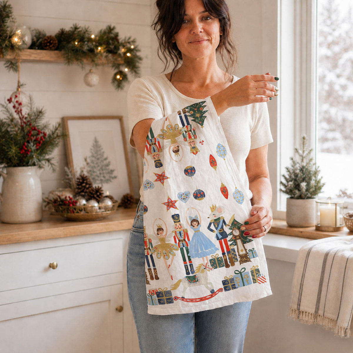 nutcracker holiday kitchen towel classic christmas scene
storybook nutcracker christmas dish towel decor
christmas toy soldier kitchen towel festive design
holiday towel with nutcracker characters and gifts
nutcracker christmas illustration kitchen towel
nutcracker themed christmas gift for her kitchen
unique christmas gift for holiday decorators towel
thoughtful hostess present christmas kitchen towel
holiday kitchen gift for elegant home lovers
gift for someone who loves classic christmas decor