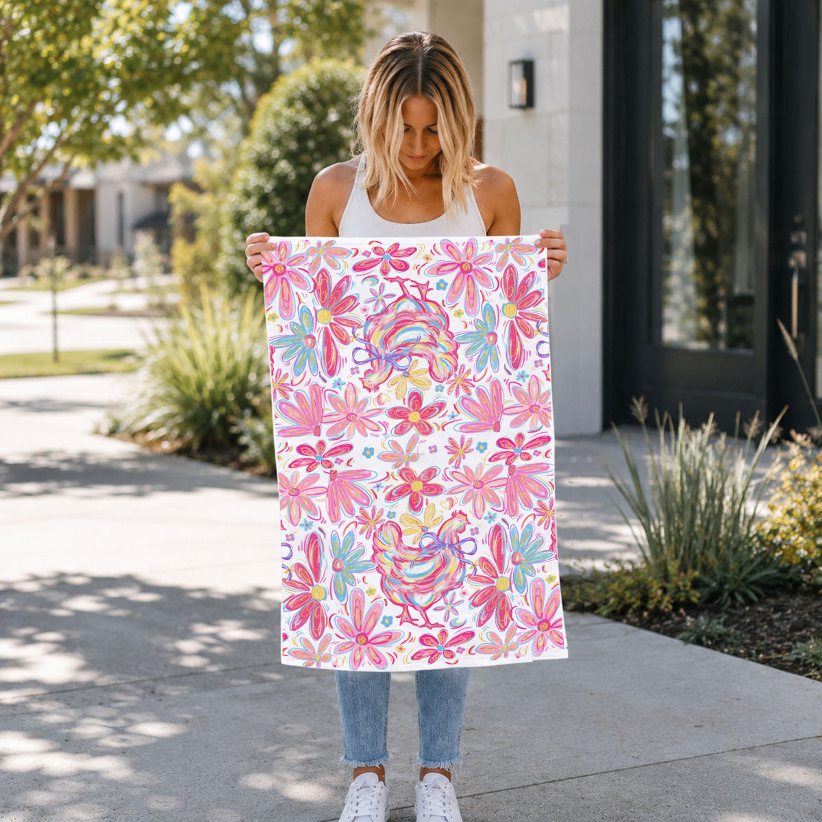 Boho Easter chicken towel vibrant floral farmhouse
Artistic farmhouse chicken kitchen towel boho spring
Colorful spring chicken dish towel bohemian floral
Boho style chicken kitchen towel pink yellow farmhouse