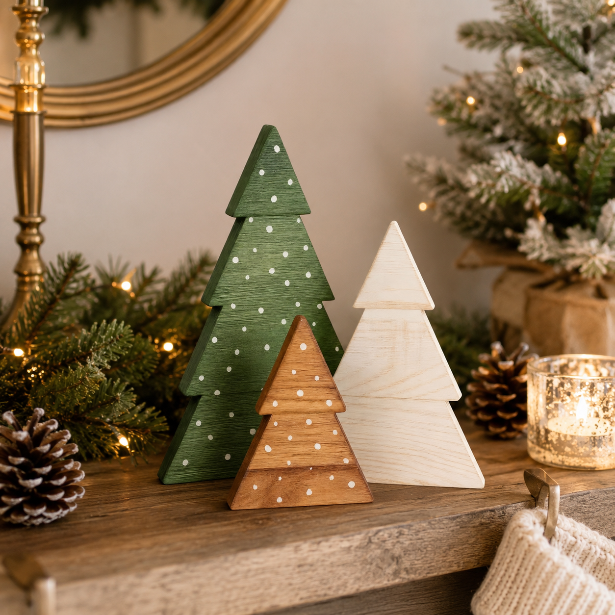 Traditional red and green Christmas décor with wooden trees
Woodland Christmas decorations made from boxwood
Minimalist wooden Christmas tree figurines
Cozy cabin Christmas décor with rustic wooden trees
Primitive-style wooden Christmas tree decorations
Country Christmas décor with green and natural wood trees
Boho farmhouse Christmas tabletop decorations
Vintage-inspired wooden Christmas tree décor
Simple wooden Christmas decorations for neutral homes
Rustic lodge Christmas décor with boxwood trees