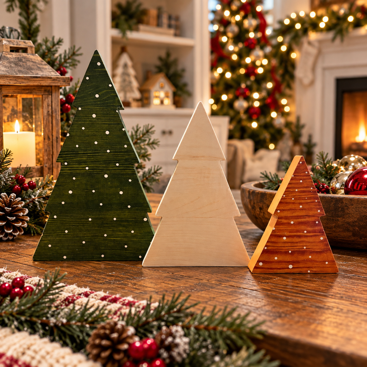 wooden Christmas tree shelf decor
Christmas tree tabletop decorations
decorative wooden Christmas trees
farmhouse Christmas tree decor set