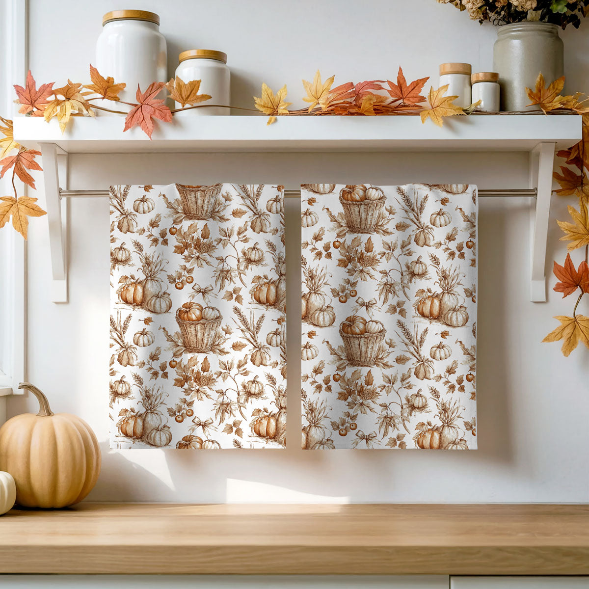 pumpkin pattern cotton towel for fall housewarming gift
harvest festival pumpkin kitchen towel 
pumpkin print fall towel for holiday cooking and baking
autumn pumpkin dish towel with classic farmhouse style
pumpkin filled basket towel for rustic thanksgiving decor