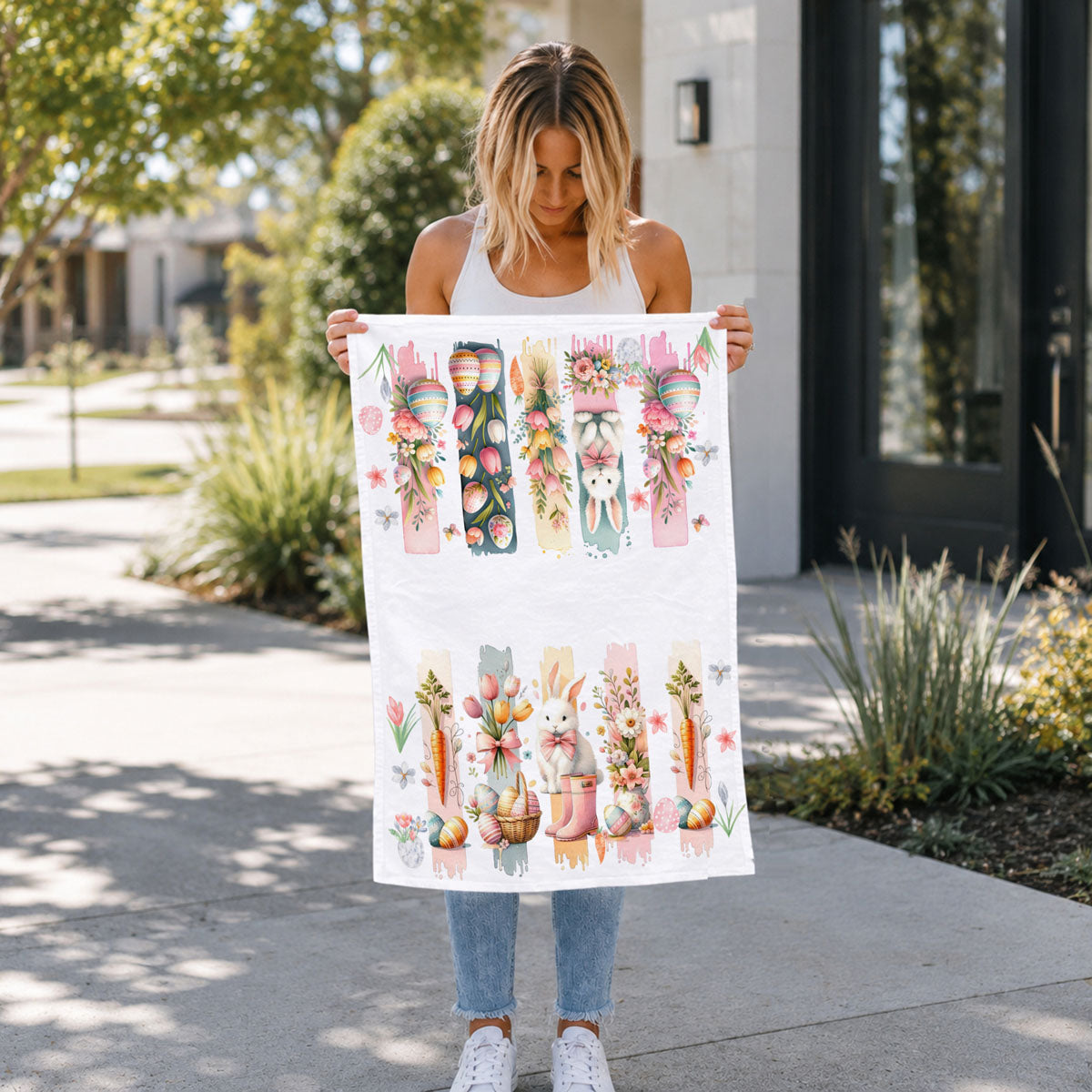 Easter art kitchen towel watercolor brushstroke bunny
Pastel spring kitchen towel watercolor bunny flowers
Watercolor Easter decor kitchen towel artistic bunny
Spring watercolor dish towel bunny floral brushstroke